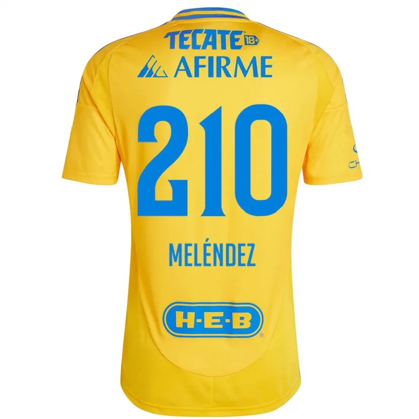 Danxen Kid Marcelo Meléndez #210 Gold Yellow Home Jersey 2024/25 T-Shirt