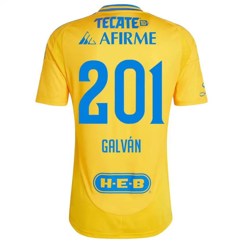 Danxen Kid Isac Galván #201 Gold Yellow Home Jersey 2024/25 T-Shirt