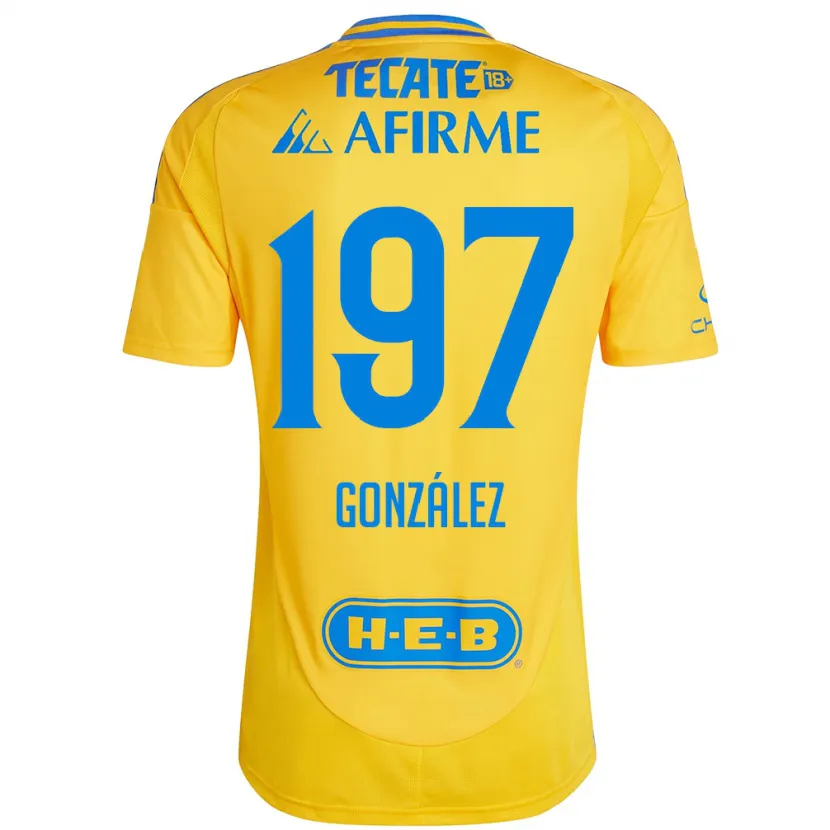 Danxen Kid Germán González #197 Gold Yellow Home Jersey 2024/25 T-Shirt