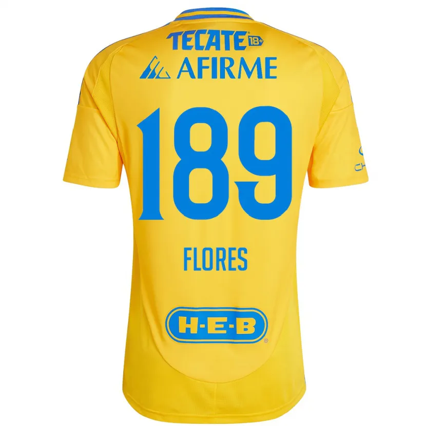 Danxen Kid Rolando Flores #189 Gold Yellow Home Jersey 2024/25 T-Shirt