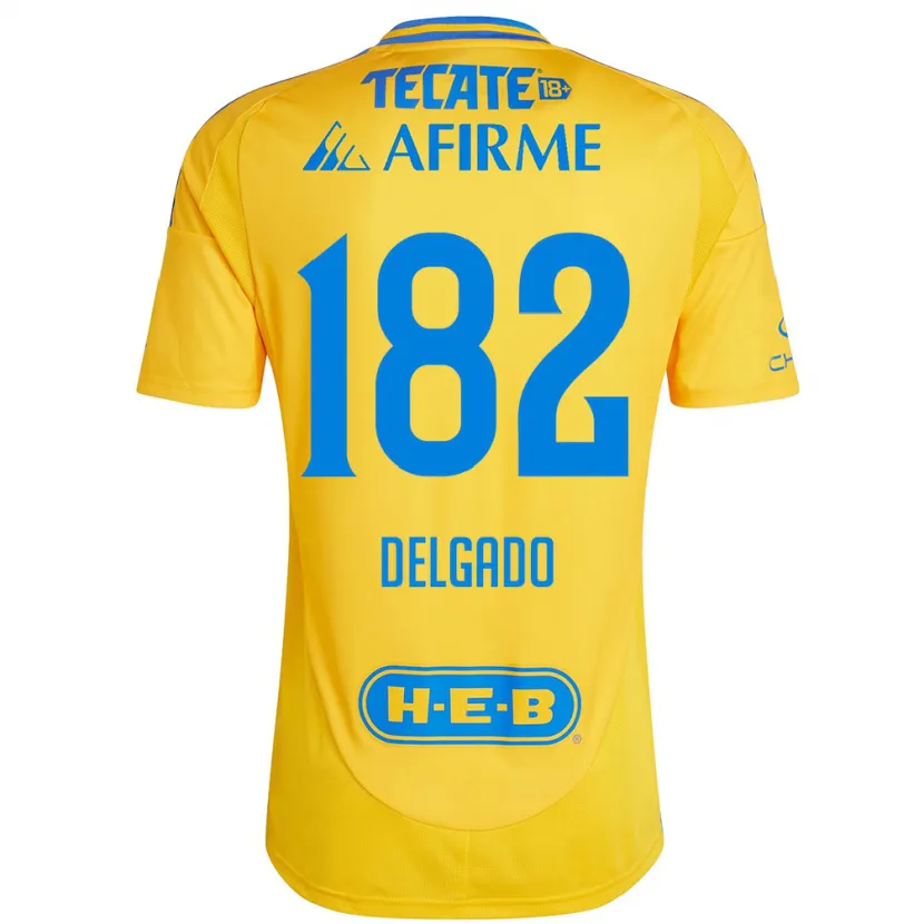 Danxen Kid Arturo Delgado #182 Gold Yellow Home Jersey 2024/25 T-Shirt