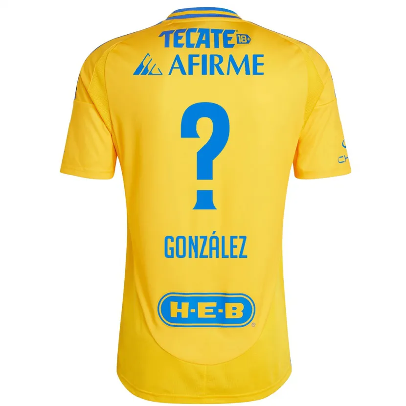 Danxen Kid Fernando González #0 Gold Yellow Home Jersey 2024/25 T-Shirt