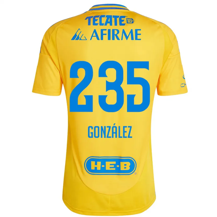 Danxen Kid Mauricio González #235 Gold Yellow Home Jersey 2024/25 T-Shirt