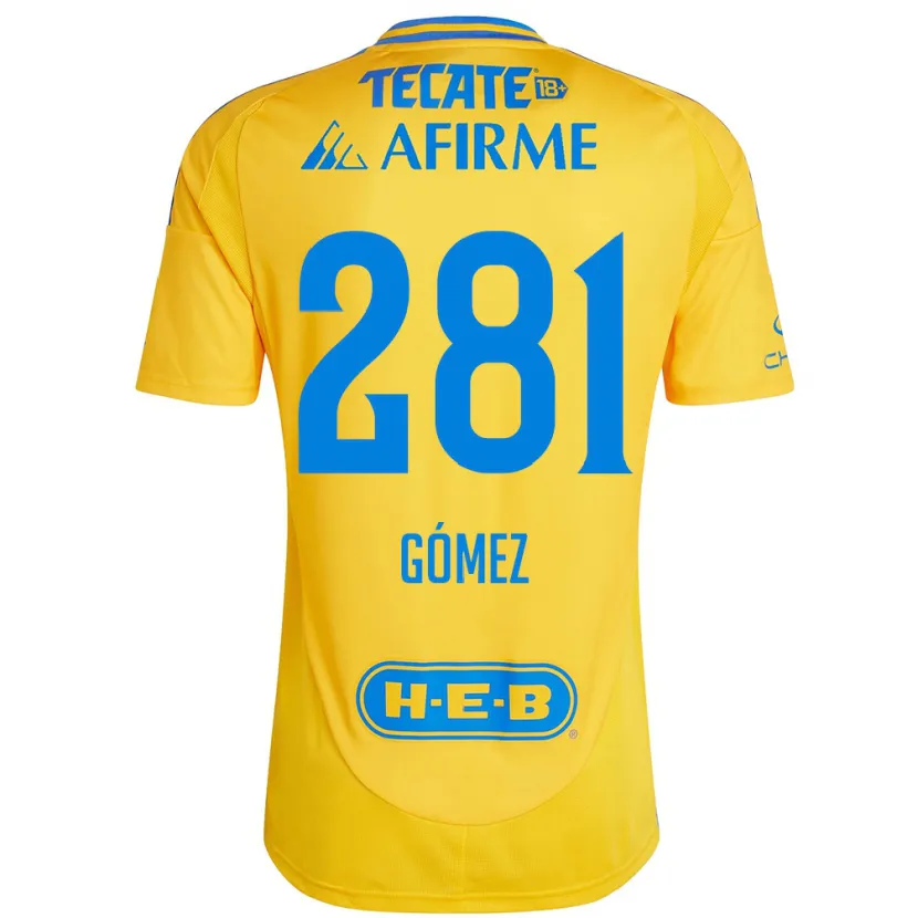 Danxen Kid Luis Gómez #281 Gold Yellow Home Jersey 2024/25 T-Shirt