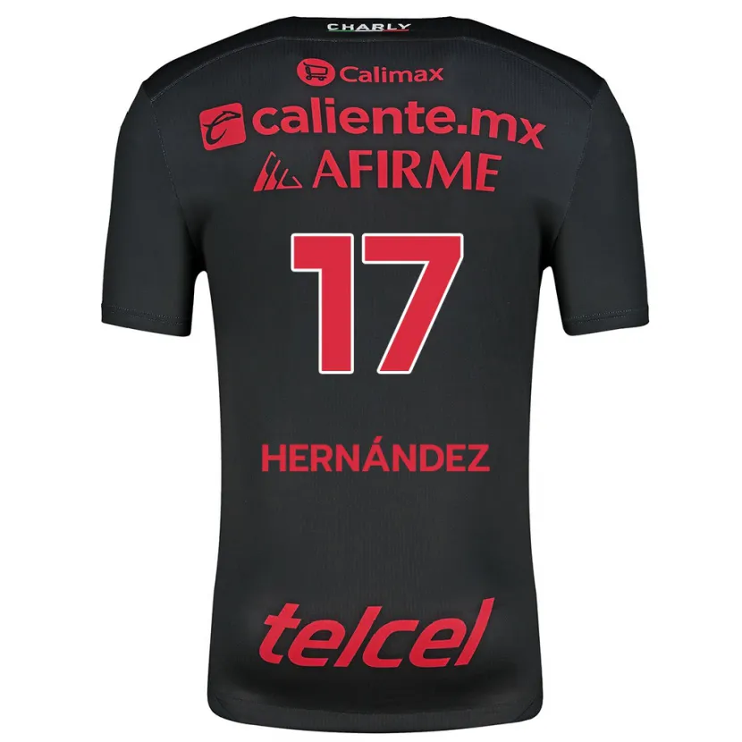 Danxen Kid Rubén Hernández #17 Black Red Home Jersey 2024/25 T-Shirt