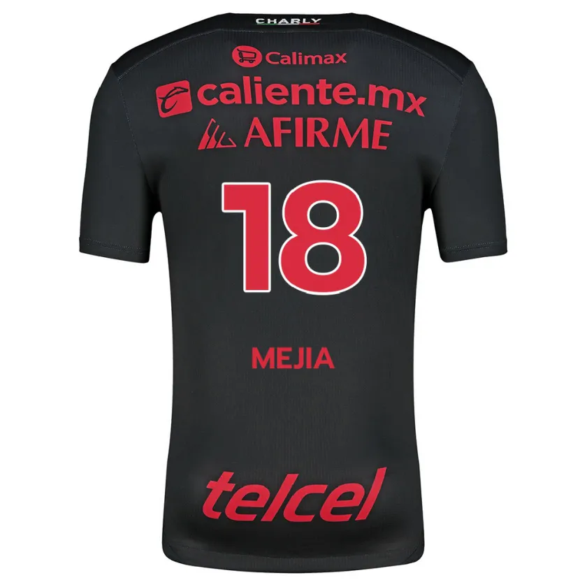 Danxen Kid Aarón Mejía #18 Black Red Home Jersey 2024/25 T-Shirt