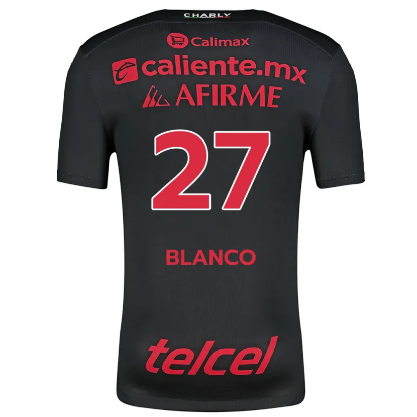 Danxen Kid Domingo Blanco #27 Black Red Home Jersey 2024/25 T-Shirt