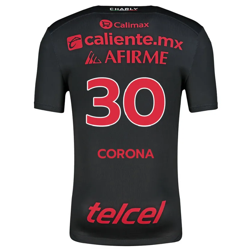 Danxen Kid Jesús Corona #30 Black Red Home Jersey 2024/25 T-Shirt