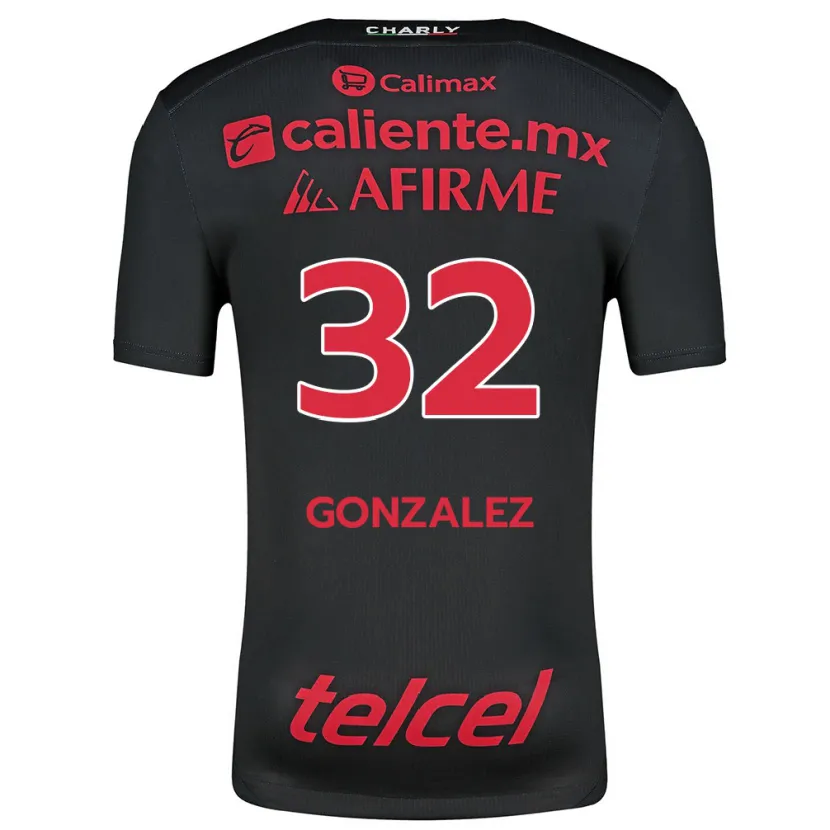 Danxen Kid Carlos González #32 Black Red Home Jersey 2024/25 T-Shirt