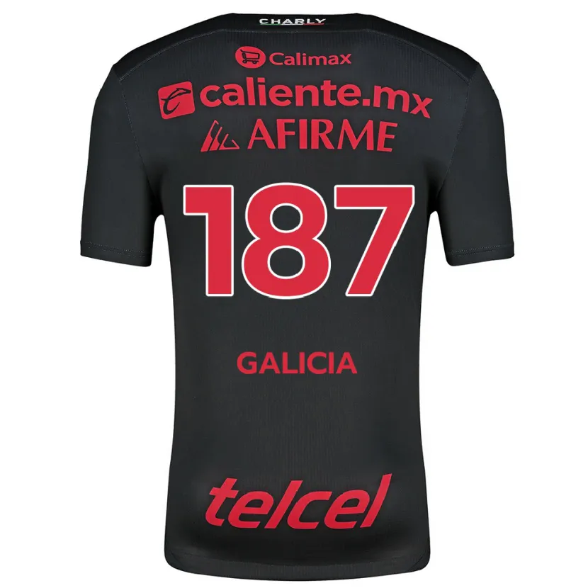 Danxen Kid Carlos Galicia #187 Black Red Home Jersey 2024/25 T-Shirt