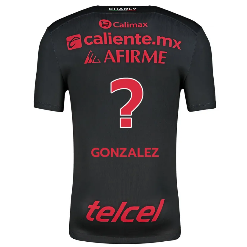 Danxen Kid Óscar González #0 Black Red Home Jersey 2024/25 T-Shirt