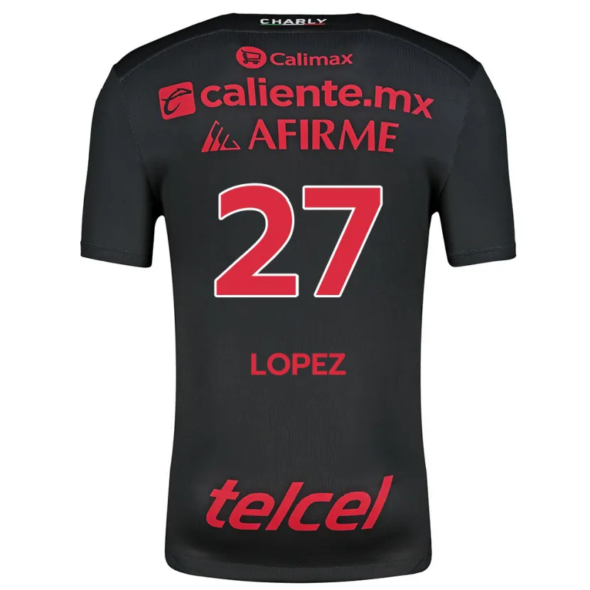 Danxen Kid Victoria López #27 Black Red Home Jersey 2024/25 T-Shirt