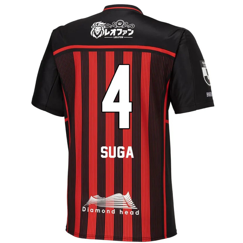 Danxen Kid Daiki Suga #4 Red Black Home Jersey 2024/25 T-Shirt