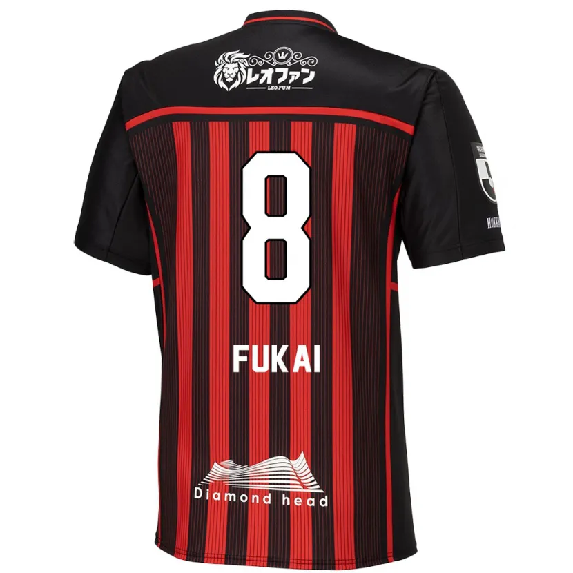 Danxen Kid Kazuki Fukai #8 Red Black Home Jersey 2024/25 T-Shirt