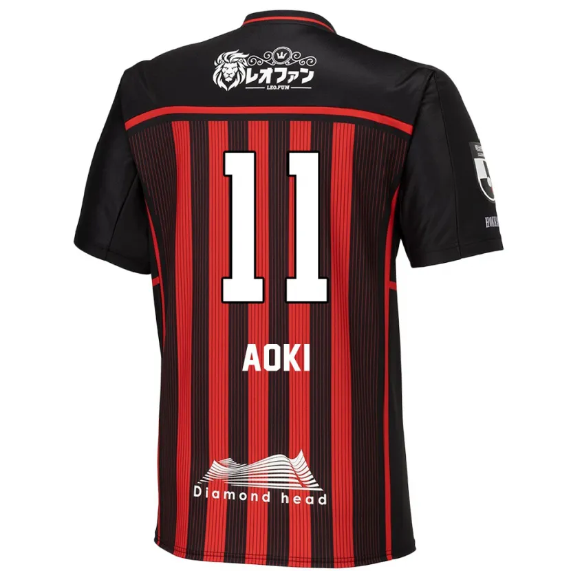 Danxen Kid Ryota Aoki #11 Red Black Home Jersey 2024/25 T-Shirt