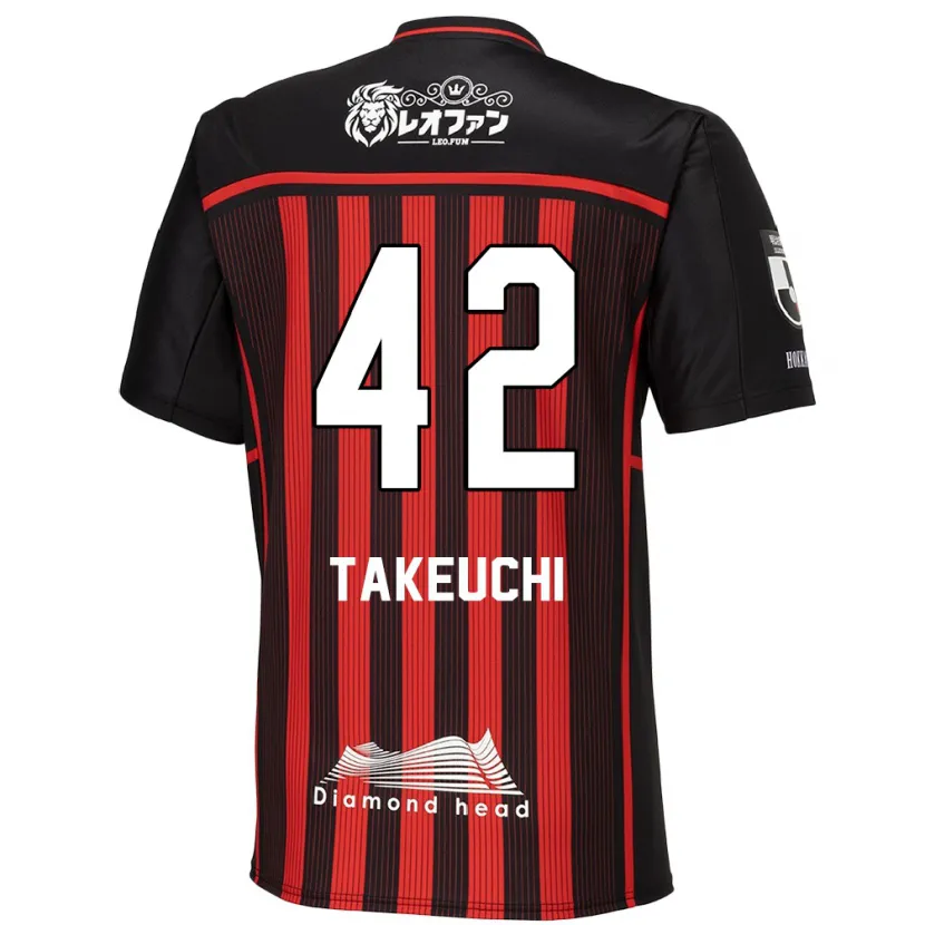 Danxen Kid Ryuma Takeuchi #42 Red Black Home Jersey 2024/25 T-Shirt