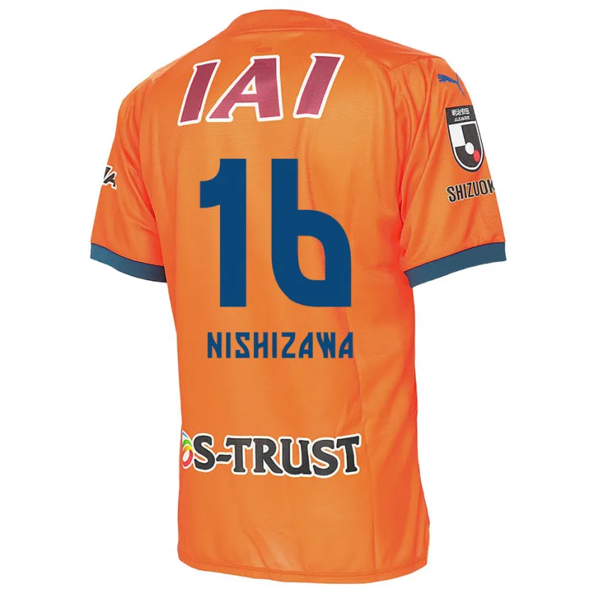 Danxen Kid Kenta Nishizawa #16 Orange Blue Home Jersey 2024/25 T-Shirt