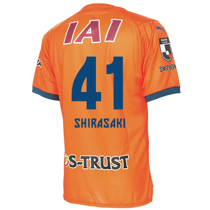 Danxen Kid Ryohei Shirasaki #41 Orange Blue Home Jersey 2024/25 T-Shirt