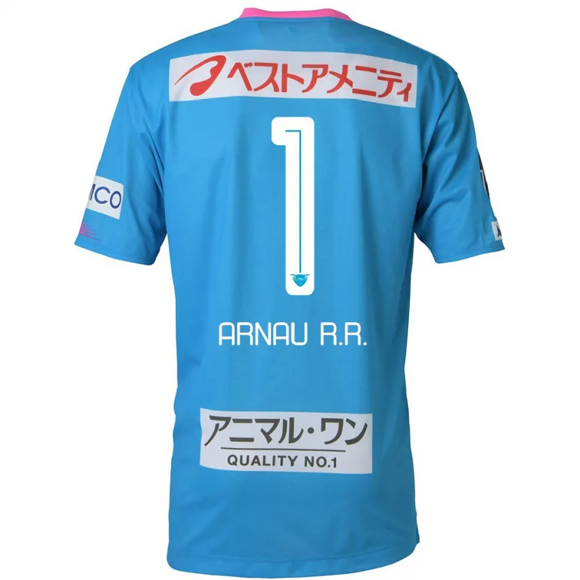 Danxen Kid Arnau Riera #1 Blue Pink Home Jersey 2024/25 T-Shirt