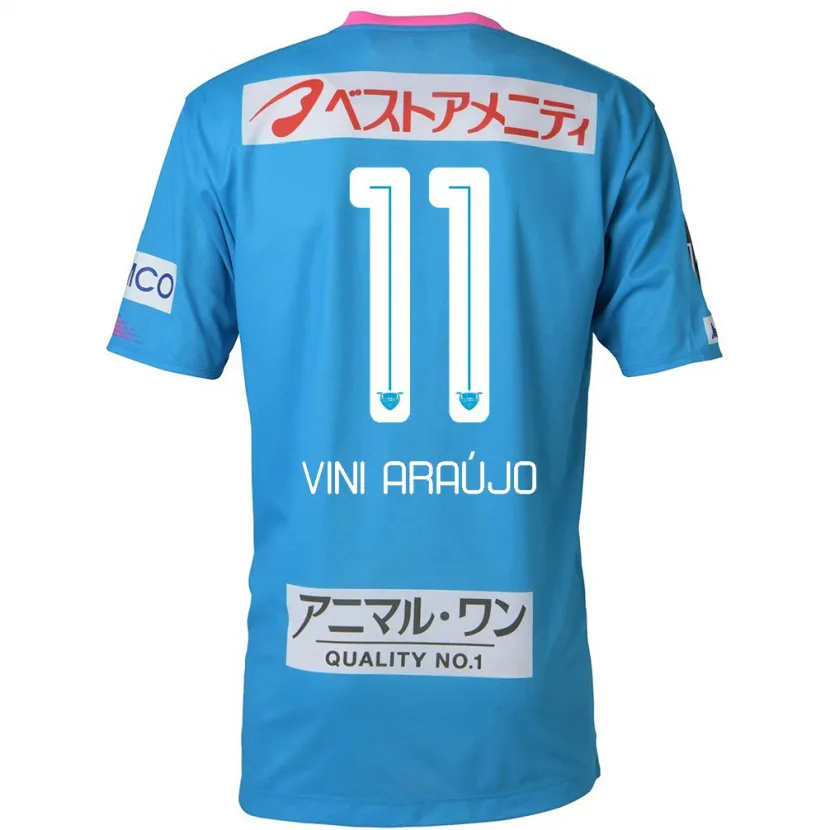 Danxen Kid Vinícius Araújo #11 Blue Pink Home Jersey 2024/25 T-Shirt