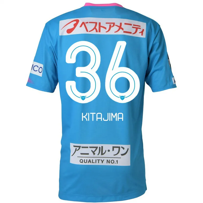 Danxen Kid Fumiya Kitajima #36 Blue Pink Home Jersey 2024/25 T-Shirt