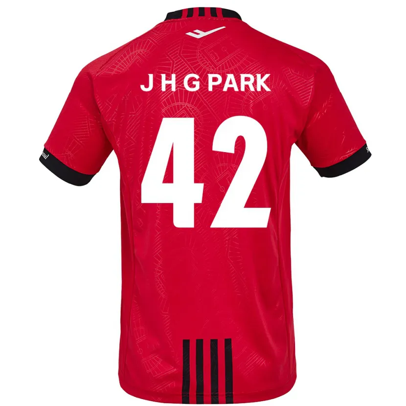 Danxen Kid Jang Han-Gyeol Park #42 Red Black Home Jersey 2024/25 T-Shirt