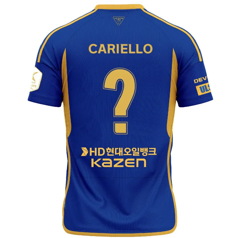 Danxen Kid Yago Cariello #0 Blue Yellow Home Jersey 2024/25 T-Shirt