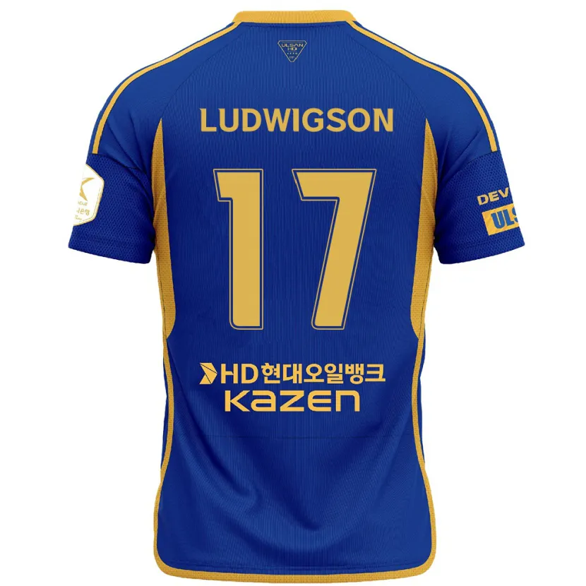 Danxen Kid Gustav Ludwigson #17 Blue Yellow Home Jersey 2024/25 T-Shirt