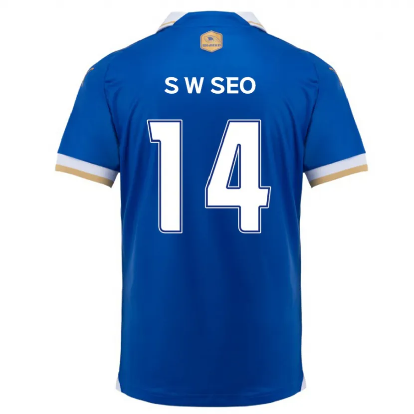 Danxen Kid Woo-Seong Seo #14 Blue White Home Jersey 2024/25 T-Shirt