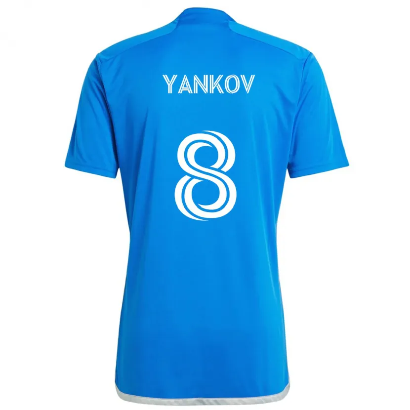 Danxen Kid Dominik Yankov #8 Blue White Home Jersey 2024/25 T-Shirt