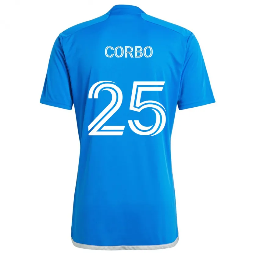 Danxen Kid Gabriele Corbo #25 Blue White Home Jersey 2024/25 T-Shirt