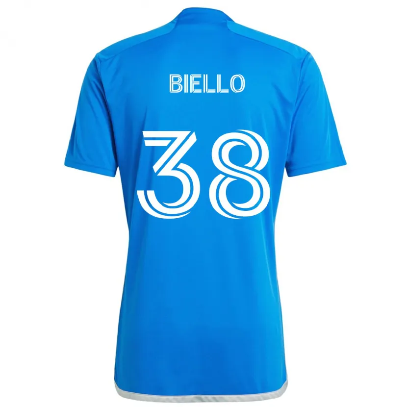 Danxen Kid Alessandro Biello #38 Blue White Home Jersey 2024/25 T-Shirt