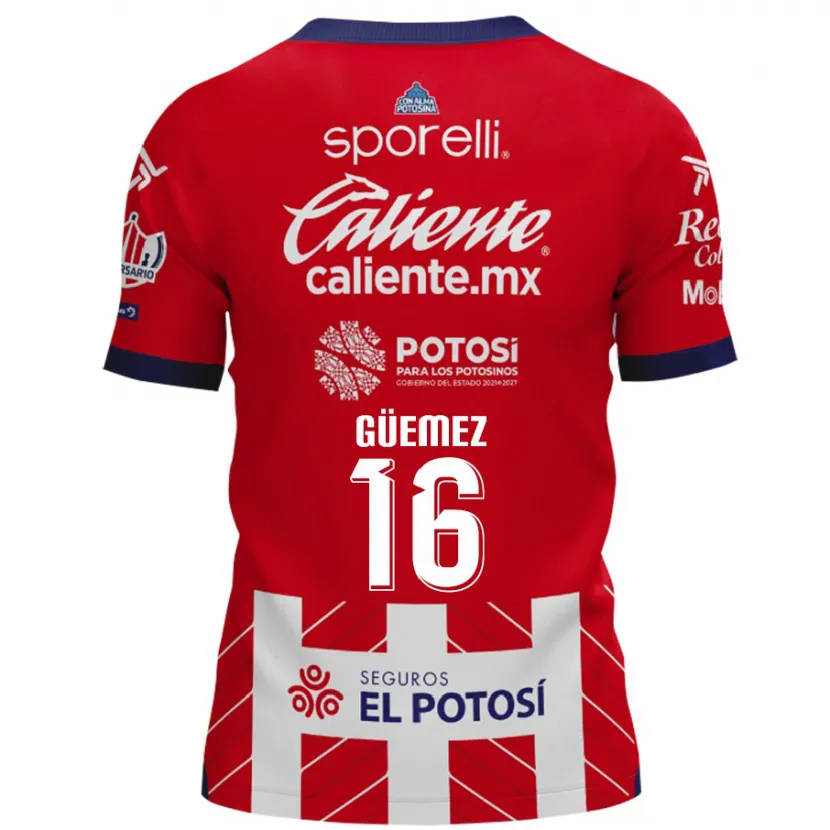 Danxen Kid Javier Güemez #16 Red White Home Jersey 2024/25 T-Shirt