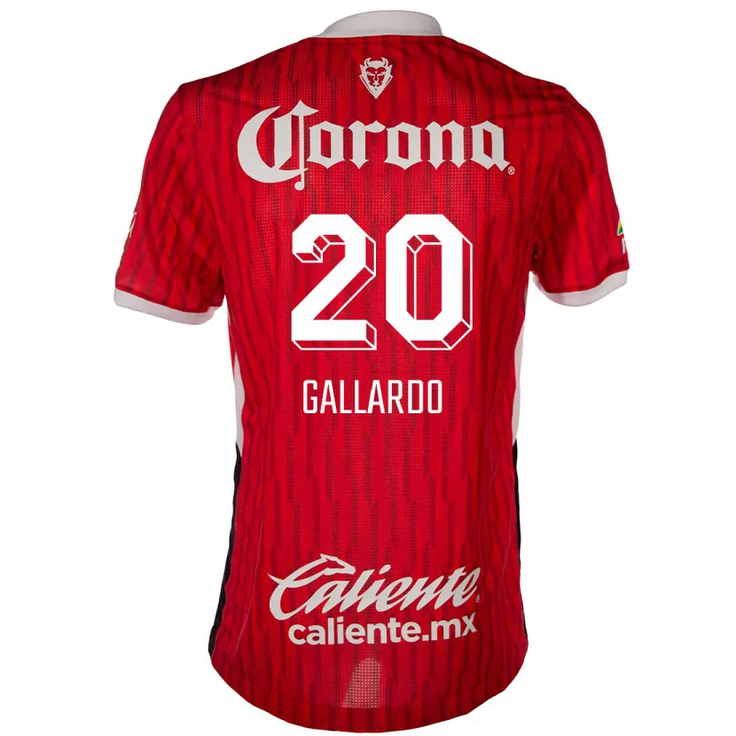 Danxen Kid Jesús Gallardo #20 Red White Home Jersey 2024/25 T-Shirt