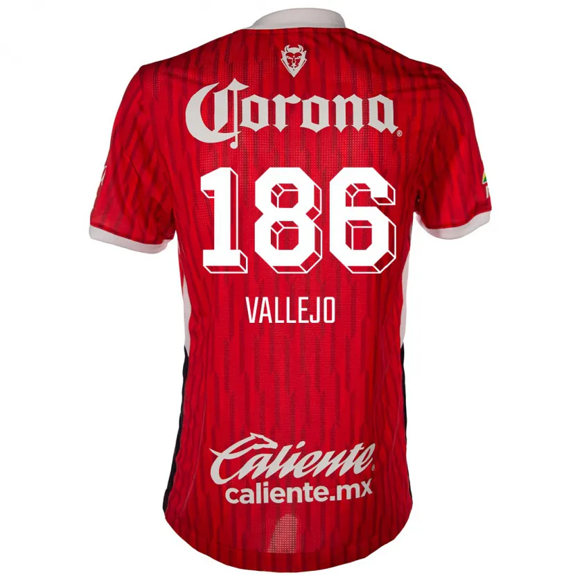 Danxen Kid Saúl Vallejo #186 Red White Home Jersey 2024/25 T-Shirt