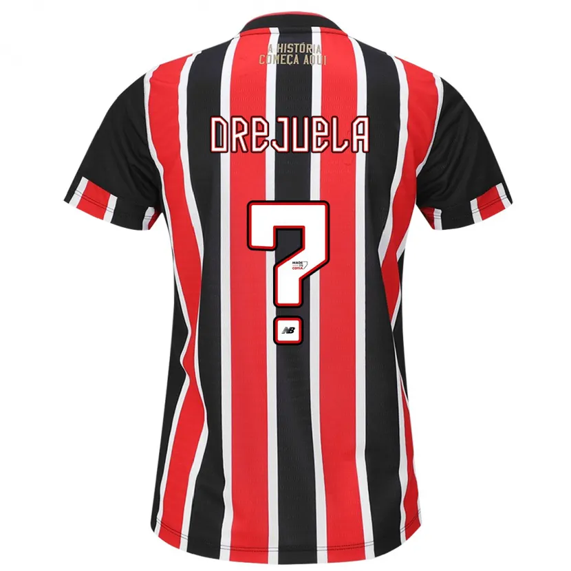 Danxen Kid Luis Orejuela #0 Black Red White Away Jersey 2024/25 T-Shirt