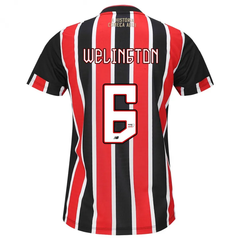 Danxen Kid Welington #6 Black Red White Away Jersey 2024/25 T-Shirt