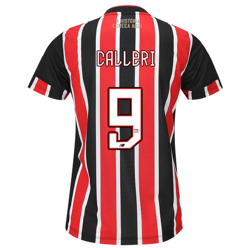 Danxen Kid Jonathan Calleri #9 Black Red White Away Jersey 2024/25 T-Shirt