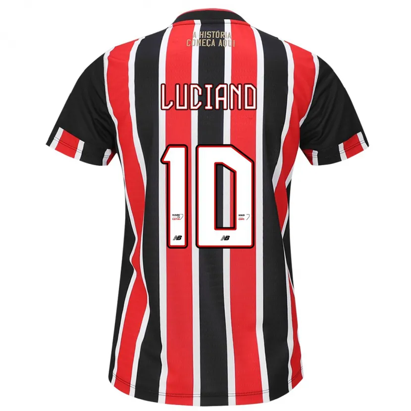 Danxen Kid Luciano #10 Black Red White Away Jersey 2024/25 T-Shirt