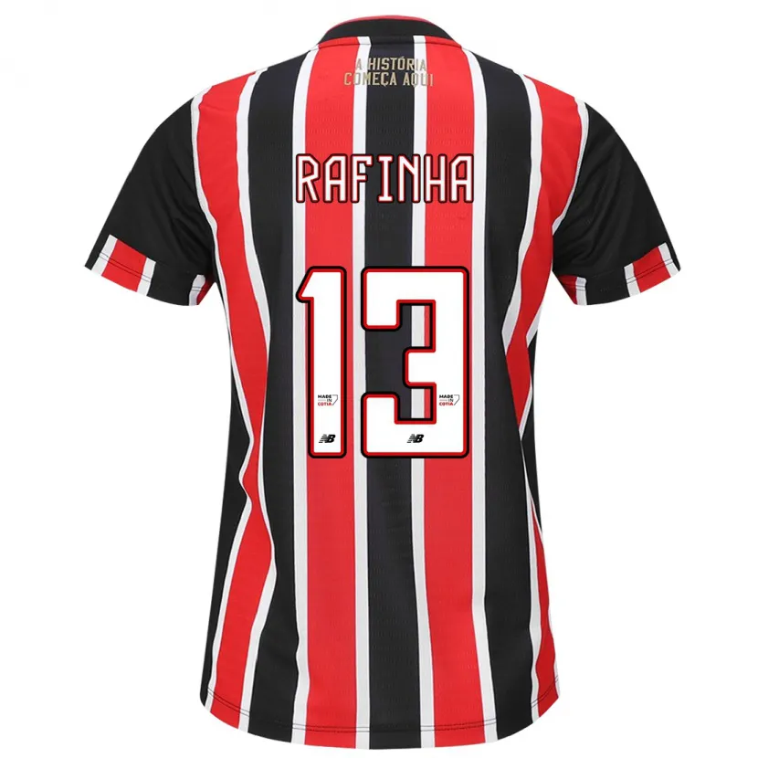 Danxen Kid Rafinha #13 Black Red White Away Jersey 2024/25 T-Shirt