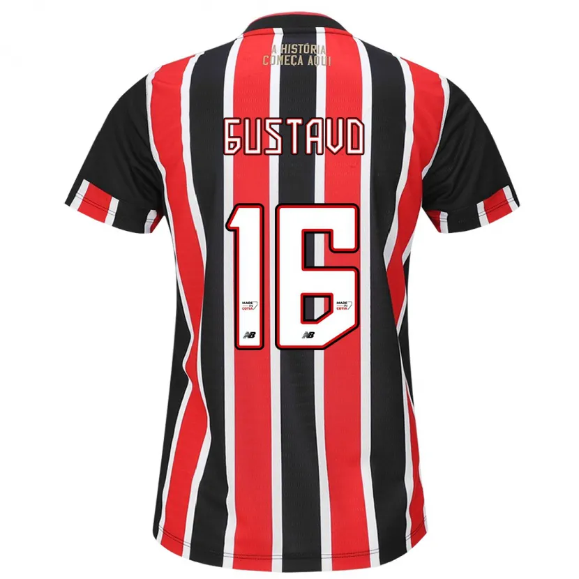 Danxen Kid Luiz Gustavo #16 Black Red White Away Jersey 2024/25 T-Shirt