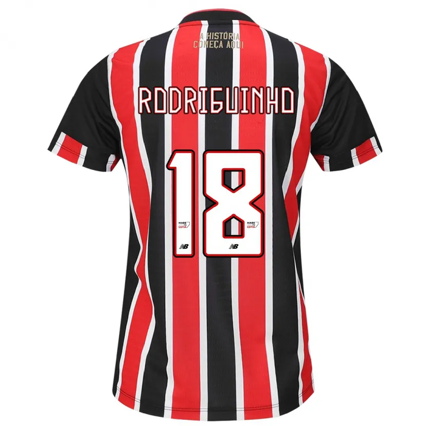 Danxen Kid Rodriguinho #18 Black Red White Away Jersey 2024/25 T-Shirt