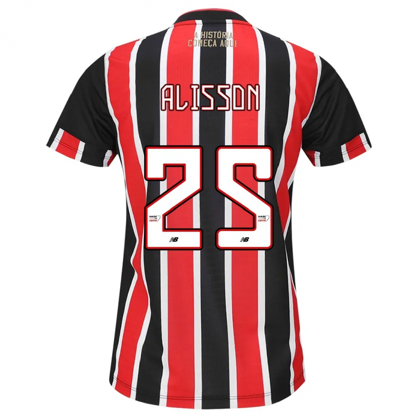 Danxen Kid Alisson #25 Black Red White Away Jersey 2024/25 T-Shirt