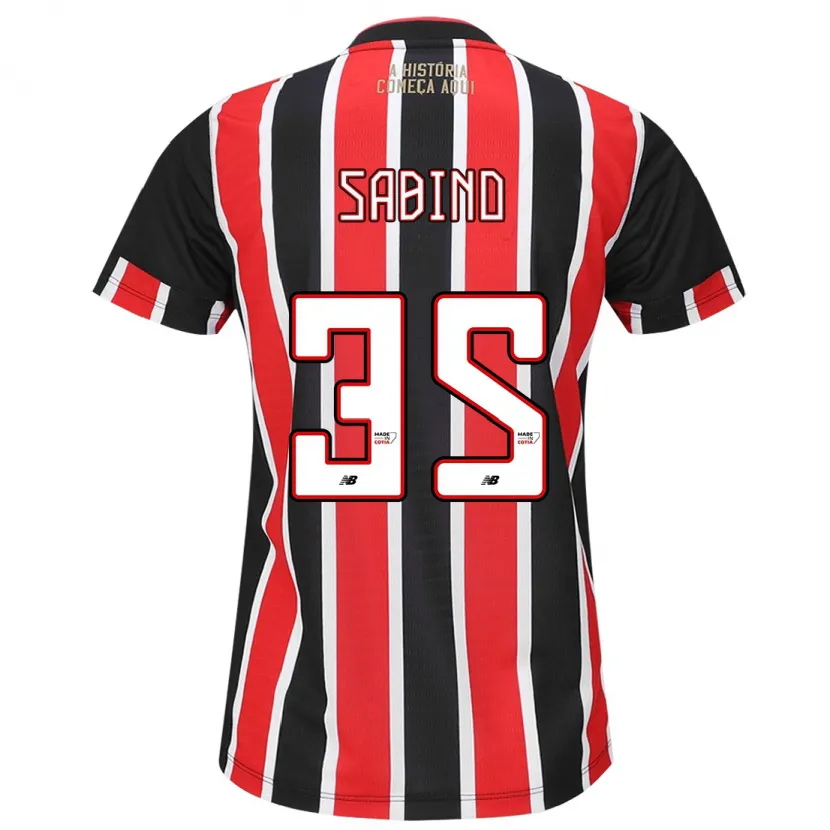 Danxen Kid Sabino #35 Black Red White Away Jersey 2024/25 T-Shirt