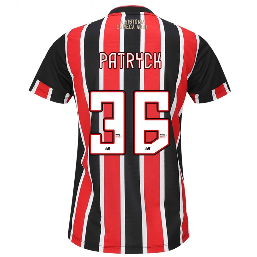 Danxen Kid Patryck #36 Black Red White Away Jersey 2024/25 T-Shirt