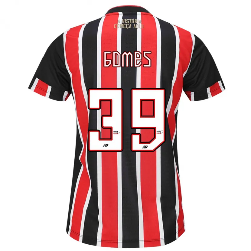 Danxen Kid William Gomes #39 Black Red White Away Jersey 2024/25 T-Shirt