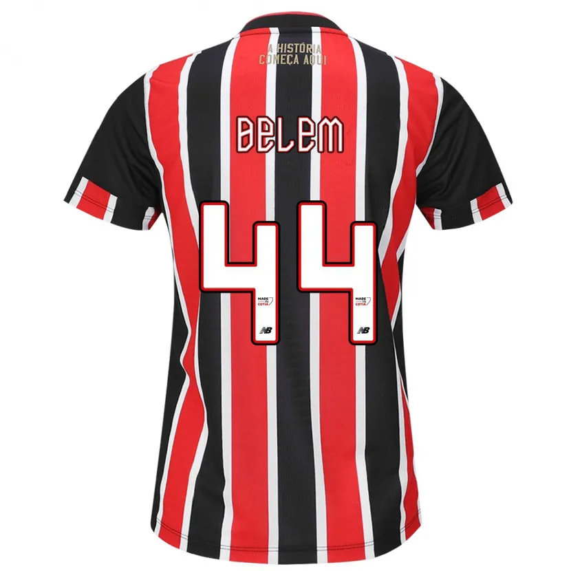 Danxen Kid Matheus Belém #44 Black Red White Away Jersey 2024/25 T-Shirt