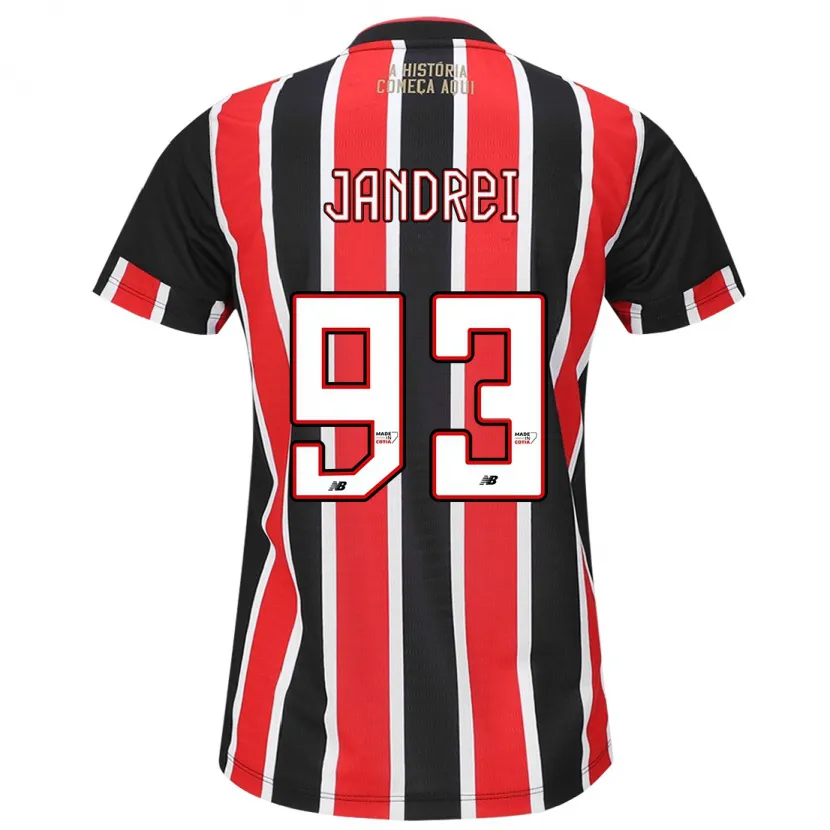 Danxen Kid Jandrei #93 Black Red White Away Jersey 2024/25 T-Shirt