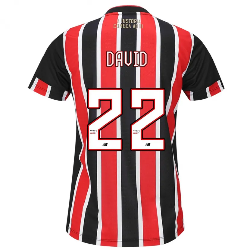 Danxen Kid David #22 Black Red White Away Jersey 2024/25 T-Shirt