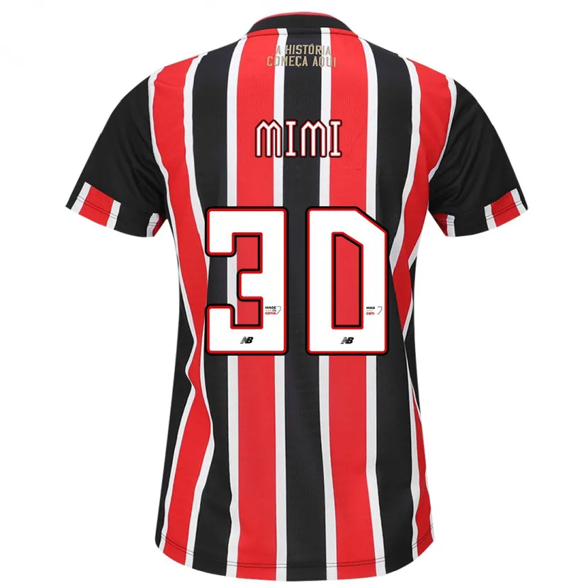 Danxen Kid Mimi #30 Black Red White Away Jersey 2024/25 T-Shirt